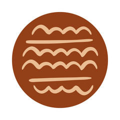 waves boho hand draw style