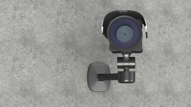 security camera on wall. 3D render