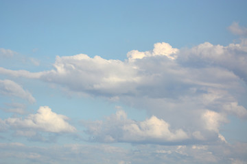 White cloud on blue sky background