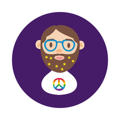 gay man character block style