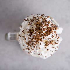 malted with whipped cream, and chocolate chip