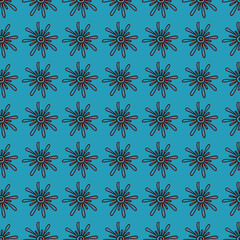 vector seamless pattern with flowers