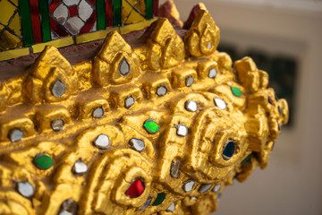 Wat Arun temple in Bangkok Thailand. Wat Arun-Buddhist temple in Bangkok's Yai district of Bangkok, Thailand, Wat Arun mosaic close-up