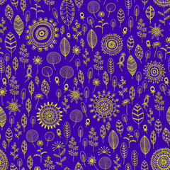 seamless floral pattern with paisley fabric print