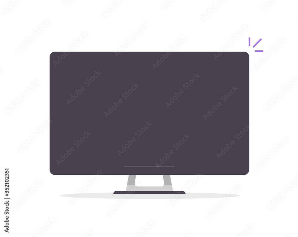 Poster desktop computer screen blank empty for copy space text or modern pc monitor icon template isolated 