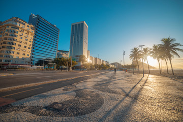 Empty streets of Rio during the coronavirus infection pandemic (COVID-19).