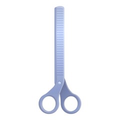 Stylist scissors icon. Cartoon of stylist scissors vector icon for web design isolated on white background