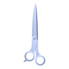 Professional hair scissors icon. Cartoon of professional hair scissors vector icon for web design isolated on white background