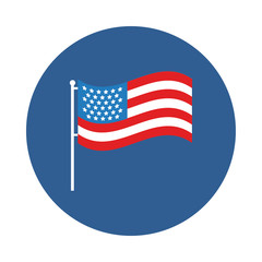 usa flag block style icon