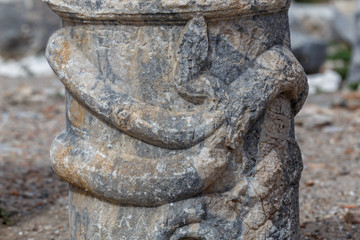Naklejka premium Ruins of Knidos ancient city and port, Turkey