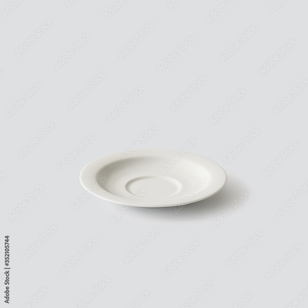 Sticker empty white plate