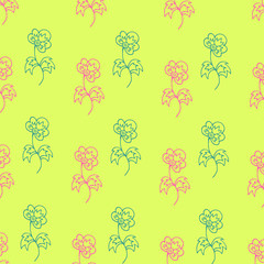 seamless vector pattern with flowers fabric print 