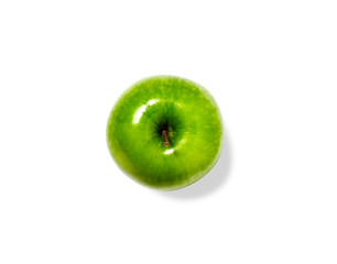 Green fresh apple fruit isolated on white background