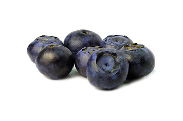 fresh Blueberries  isolated on white background.