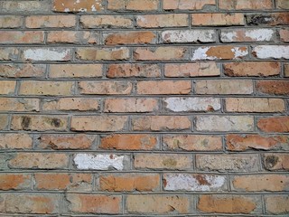 Photo background red brick wall. Brickwork