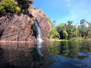 Fototapeta na wymiar Wangi Falls in Litchfield National Park in the Northern Territory of Australia