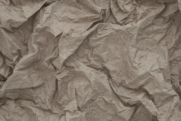 Old vintage crumpled paper texture for background.