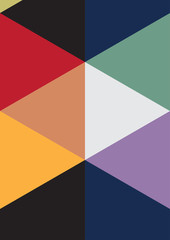 Obraz premium abstract multiple colors of triangle for book cover, background, pattern