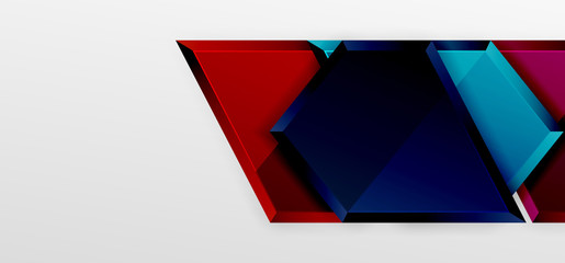 Metal glossy shiny geometric shapes with 3d effect composition. Techno futuristic vector abstract background For Wallpaper, Banner, Background, Card, Book Illustration, landing page