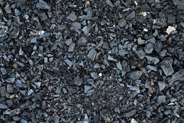 Black charcoal texture, coal pattern background.