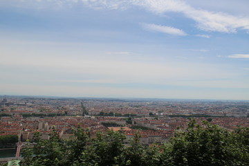 Fototapeta na wymiar Vue de Lyon, skyline (place bellecour)