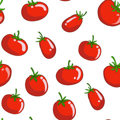vector seamless pattern with tomatoes