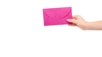 Blank mail envelope with heart.