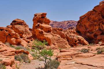 Sandstone outcrops in the high Nevada desert