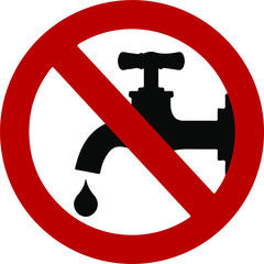 No water save water do not waste water