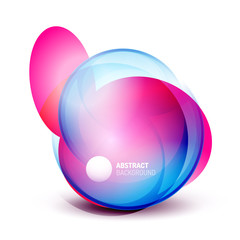 Circle button or banner for text design template. Abstract background or button concept