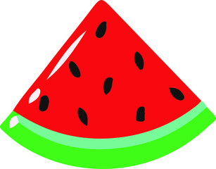 watermelon piece triangle cartoon vector illustration pattern