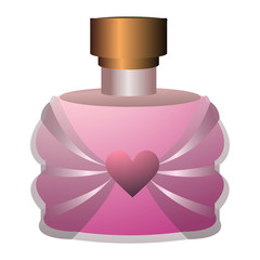 Love fragrance bottle icon. Cartoon of love fragrance bottle vector icon for web design isolated on white background