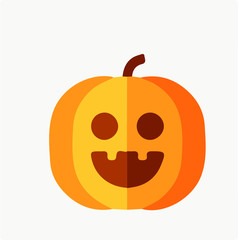 Pumpkin Halloween ghost vector illustration