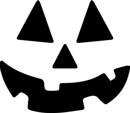 Halloween pumpkin face mask stencil