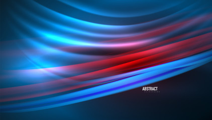 Fluid wave lines background. Trendy abstract layout template for business or technology presentation, internet poster or web brochure cover, wallpaper