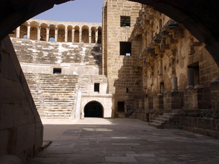Roman amphitheater of Aspendos ancient city near Antalya, Southern Turkey.