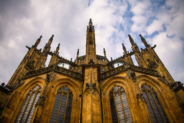 Fototapeta na wymiar Famous St. Vitus Cathedral Prague, Czech Republic.