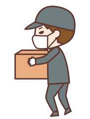 荷物の盗難　荷物を持ち去る男