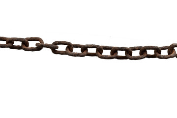 Obraz premium metal chain isolated on white