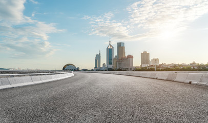 Urban roads and architectural landscape