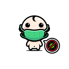 design vector baby using a mask