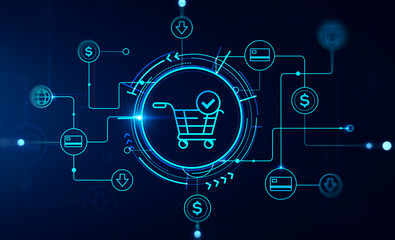 Immersive online shopping HUD interface