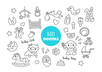 baby kawaii doodle