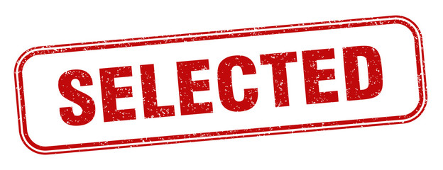 selected stamp. selected square grunge sign. label