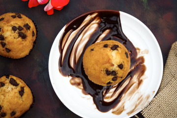 aerial view of a muffin