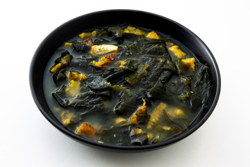 Fresh Seaweed Soup with dried pollack, Hwangtae Miyeok-guk