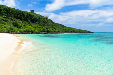 宮古島の美しいサンゴ礁の海