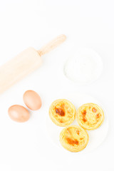 Egg tart, traditional Portuguese dessert