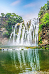 Obraz premium Natural landscape of Huangguoshu waterfall in Guizhou..