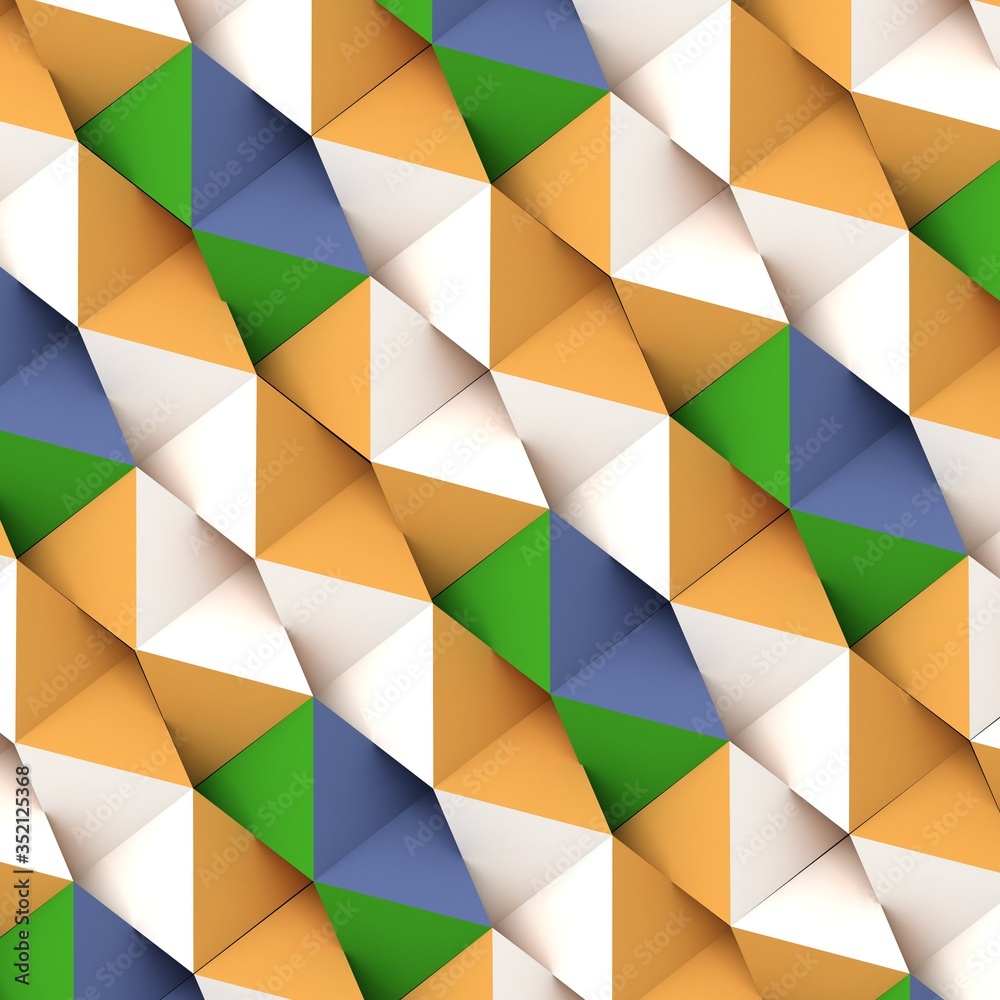 Aufkleber 3d illustration of parametric pattern